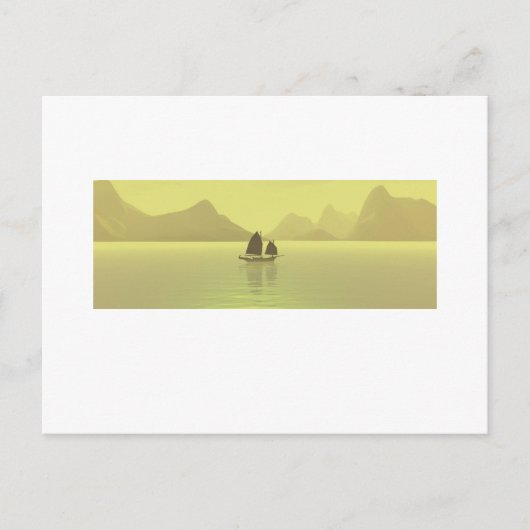 Chinees Junk yellow Briefkaart (Voorkant)