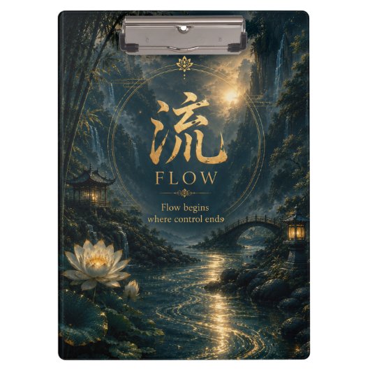 Chinees karakter 流 Flow (Liú) Klembord (Voorkant)