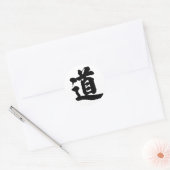 Chinees Karakter : dao, Betekenis: weg, manier, pr Ronde Sticker (Envelop)
