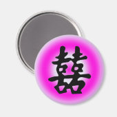 Chinees karakter 'JOY' Magnet (Voorkant / Achterkant)
