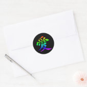 Chinees karakter voor liefde ronde sticker (Envelop)