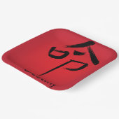 Chinees kenmerk voor bestemming papieren bordje (Gebogen)