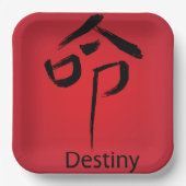 Chinees kenmerk voor bestemming papieren bordje (Voorkant)