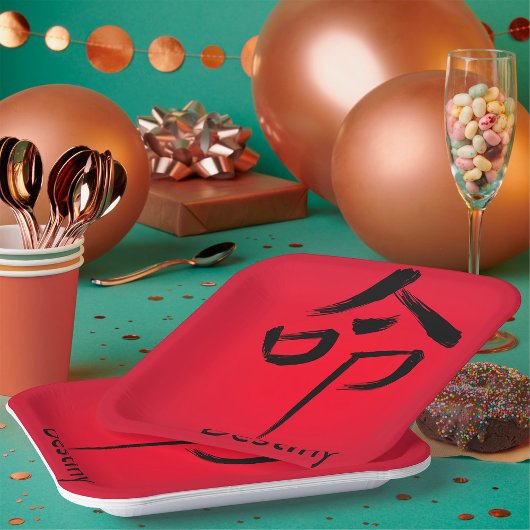 Chinees kenmerk voor bestemming papieren bordje