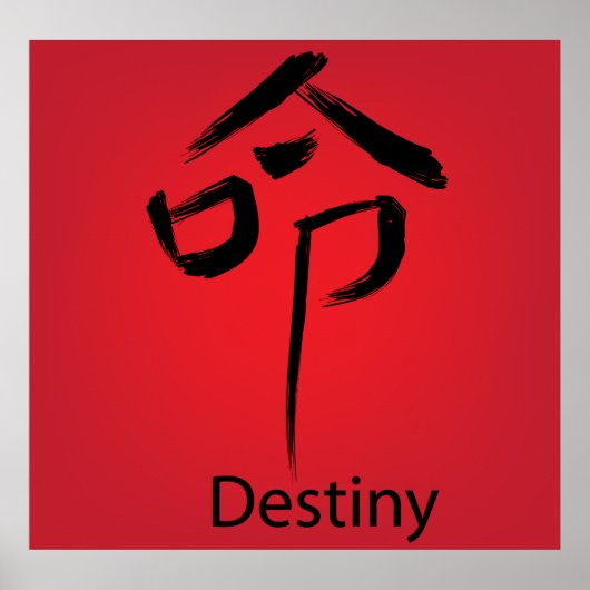 Chinees kenmerk voor bestemming poster (Voorkant)