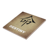 Chinees kenmerk voor bestemming tegeltje (Zijkant)