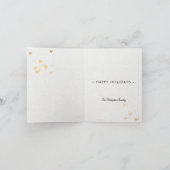 Chinees kerstboom Gold Heart Black Feestdagen Kaart (Binnen)