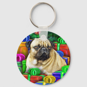 Chinees kerstcadeautje met open deuren sleutelhanger