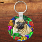 Chinees kerstcadeautje met open deuren sleutelhanger (Voorkant)