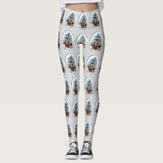 Chinees kerstfeest met Shar-Pei Leggings (Voorkant)