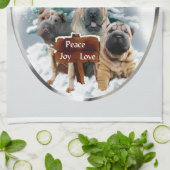 Chinees kerstfeest met Shar-Pei Theedoek (Gevouwen)