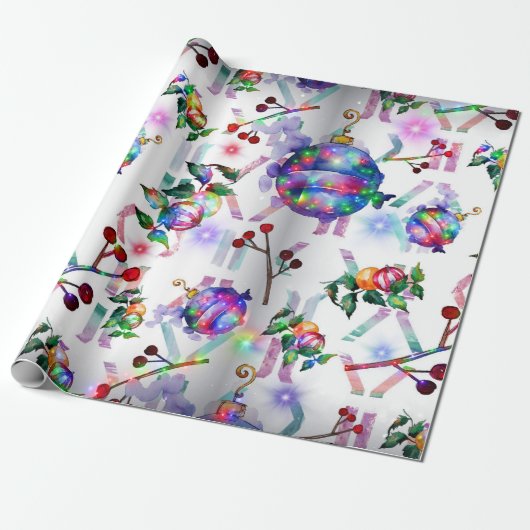 Chinees kerstschildpad op de lange diepte cadeaupapier (Uitgerold)