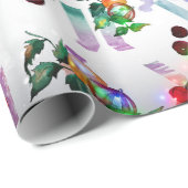 Chinees kerstschildpad op de lange diepte cadeaupapier (Rol Hoek)