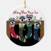 Chinees kerstschnauzers keramisch ornament (Achterkant)