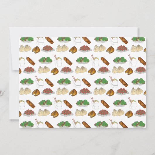 Chinees keukenrundvlees en broccoli-voedselfestiva kaart (Achterkant)