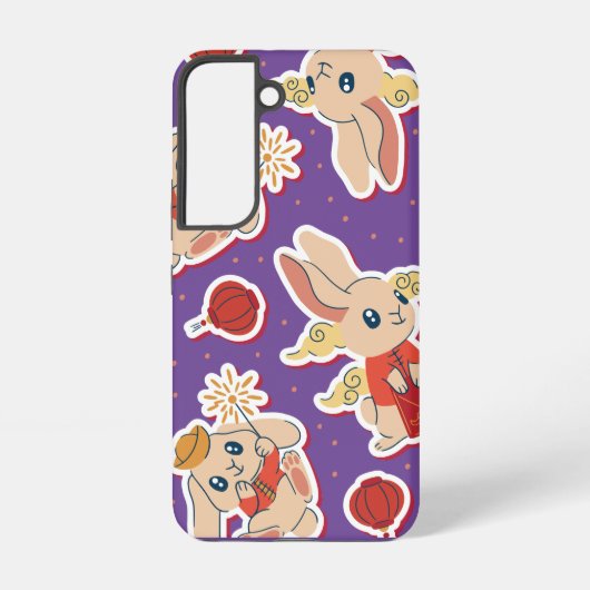 Chinees konijn - Zodiac Cute Bunny Samsung Galaxy Hoesje (Achterkant)