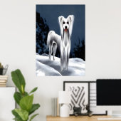 Chinees-kruidhond in de berg | AI Art. Poster (Thuiskantoor)