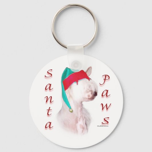 Chinees kuifje Santa Paws Sleutelhanger (Voorkant)