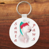 Chinees kuifje Santa Paws Sleutelhanger (Voorkant)