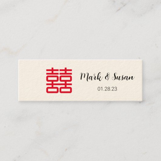 Chinees Label voor dubbelgeluksweddenschap (1 x 3  (Voorkant)