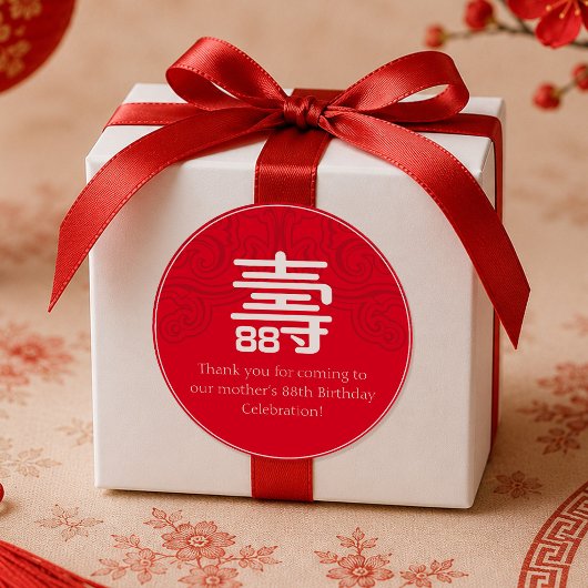 Chinees label voor verjaardag met lange levensduur