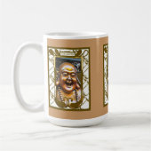 Chinees lachend Boeddha Koffiemok (Links)
