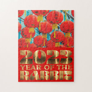 Chinees Lampionnenfestival 2023 Nieuw Konijnenjaar Legpuzzel