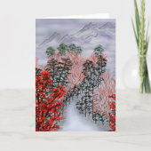 Chinees landschap feestdagen kaart (Voorkant)