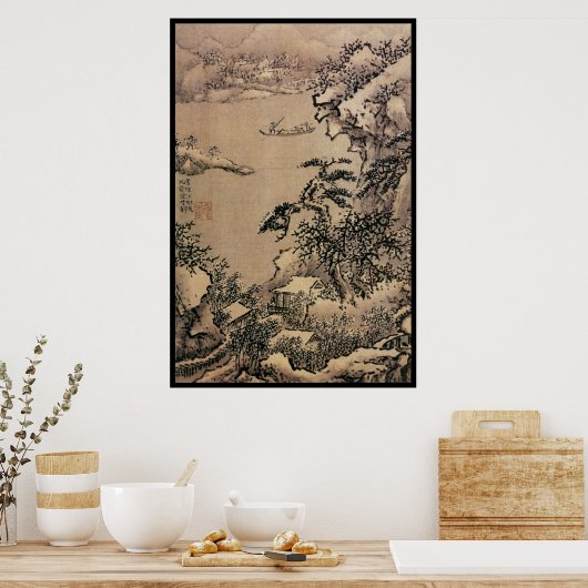 Chinees landschap (II) Poster (Keuken)