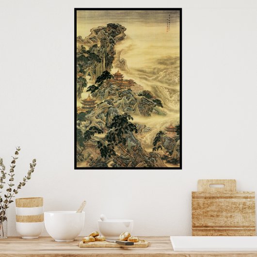 Chinees landschap (III) Poster (Keuken)