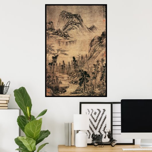 Chinees landschap (IX) Poster (Thuiskantoor)