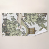 Chinees landschap naadloos. Chinoi Badhanddoek (Badhanddoek)