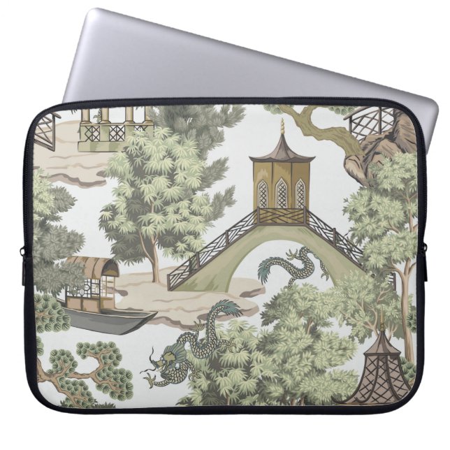 Chinees landschap naadloos. Chinoi Laptop Sleeve (Voorkant)