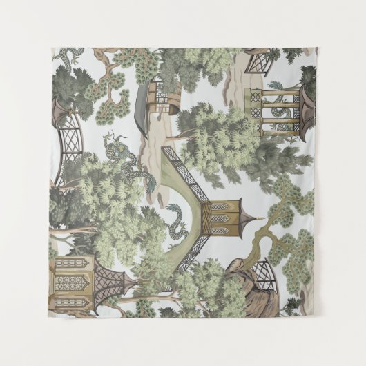  Chinees landschap naadloos. Chinoi Wandkleed (Voorkant (horizontaal))