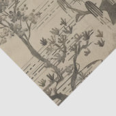 Chinees landschap tissuepapier in sepia  (Detail)