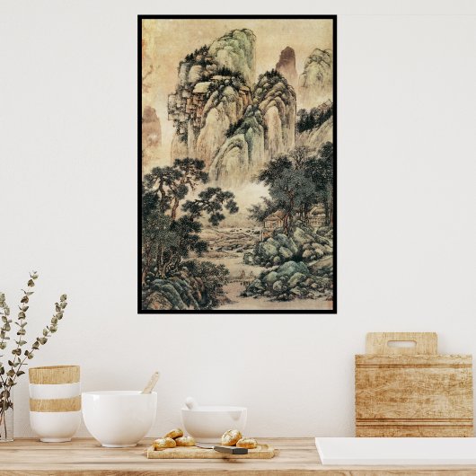 Chinees landschap (VI) Poster (Keuken)