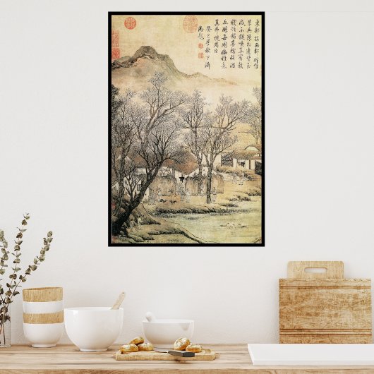 Chinees landschap (VIII) Poster (Keuken)