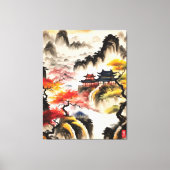 Chinees Landschapsinkt het Schilderen Canvas Afdruk (Voorkant)