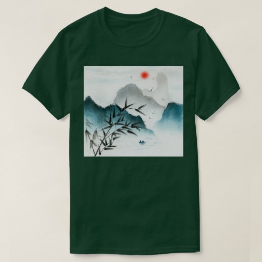 Chinees landschapsschilderij 1 t-shirt (Design voorkant)
