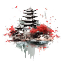 Chinees landschapsschilderij