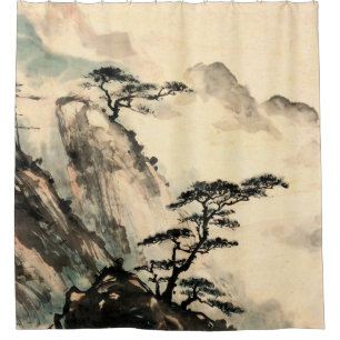 Chinees landschapsschilderij.Chinees,schilderij,ja Douchegordijn