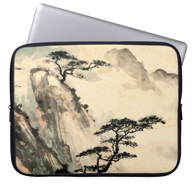 Chinees landschapsschilderij.Chinees,schilderij,ja Laptop Sleeve (Voorkant)