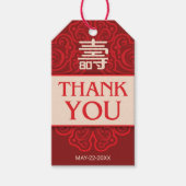 Chinees "langlevendig" 80e Birthday Gift-Label Cadeaulabel (Voorkant)