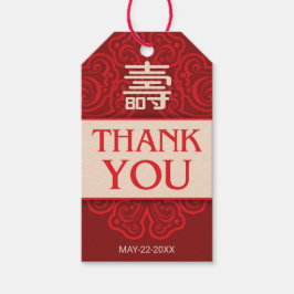 Chinees "langlevendig" 80e Birthday Gift-Label Cadeaulabel