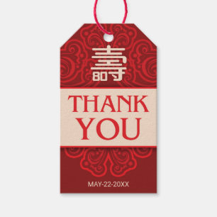 Chinees "langlevendig" 80e Birthday Gift-Label Cadeaulabel