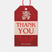 Chinees "langlevendig" 90e Birthday Gift Label Cadeaulabel (Voorkant)