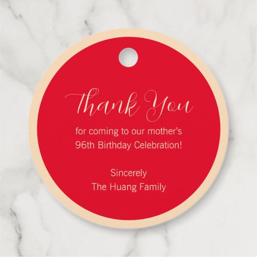 Chinees "langlevendig" Birthday Label (ongeacht de (Achterkant)