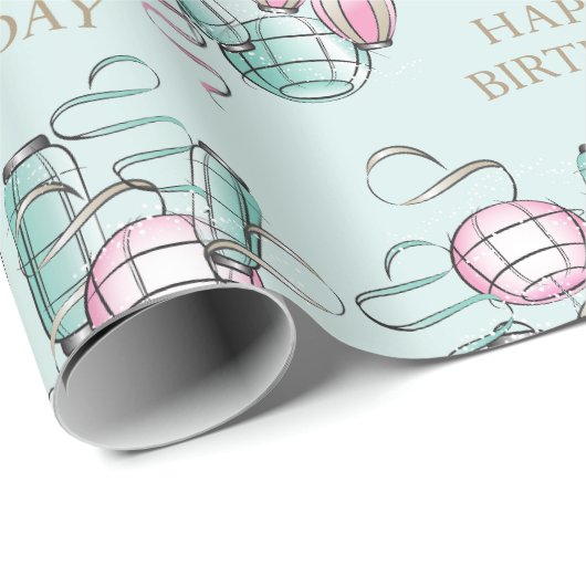 Chinees lantaarn- en lintthema cadeaupapier (Rol Hoek)