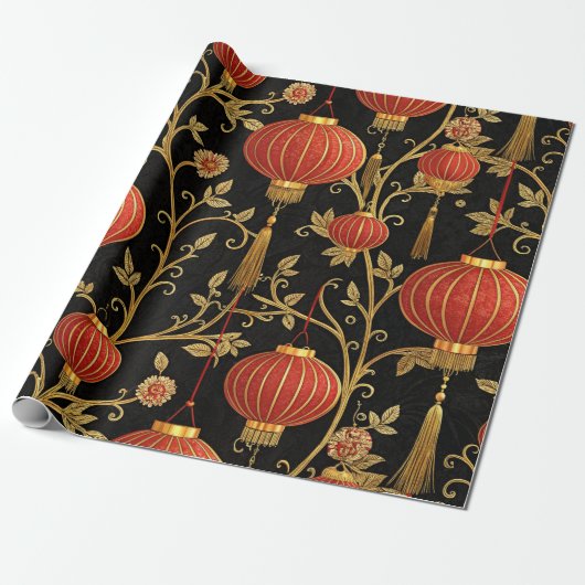 Chinees Lantaarn Festival (1) Cadeaupapier (Uitgerold)