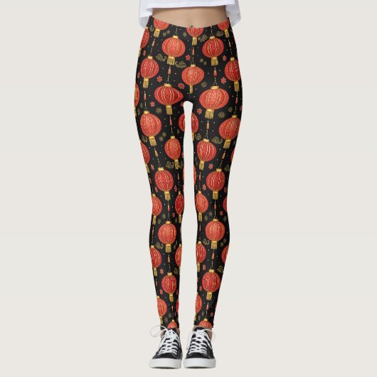 Chinees Lantaarn Festival (3) Leggings (Voorkant)